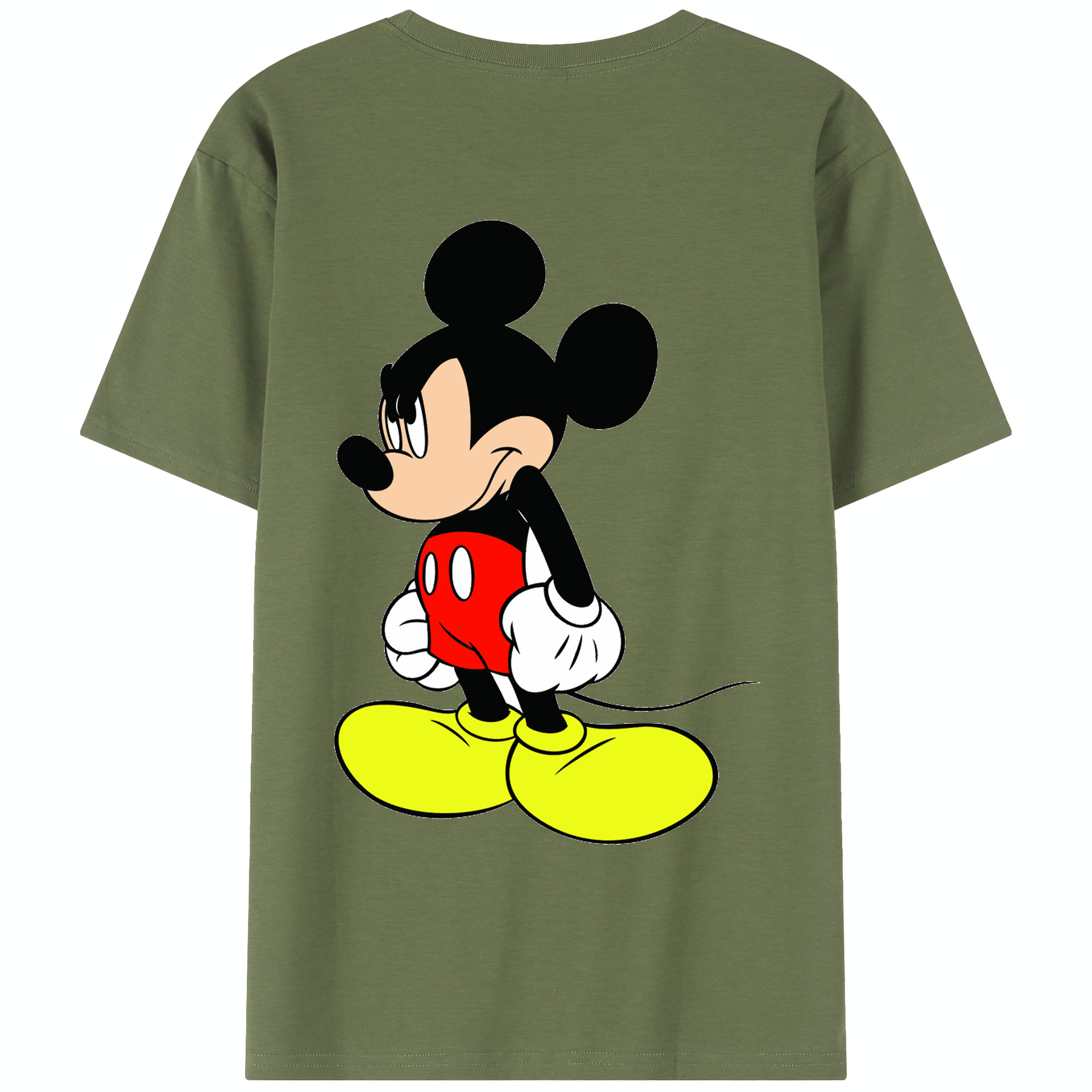 （画像用） ミッキーマウス Mickey Mouse 綿100％半袖Tシャツ（背面プリント）
